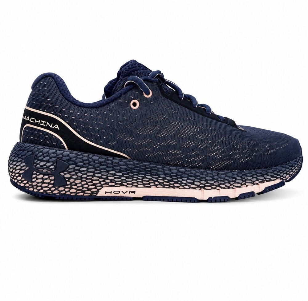 Under Armour HOVR Machina Womens US 10 Blue Ink Peach Running Shoes 3021956-402